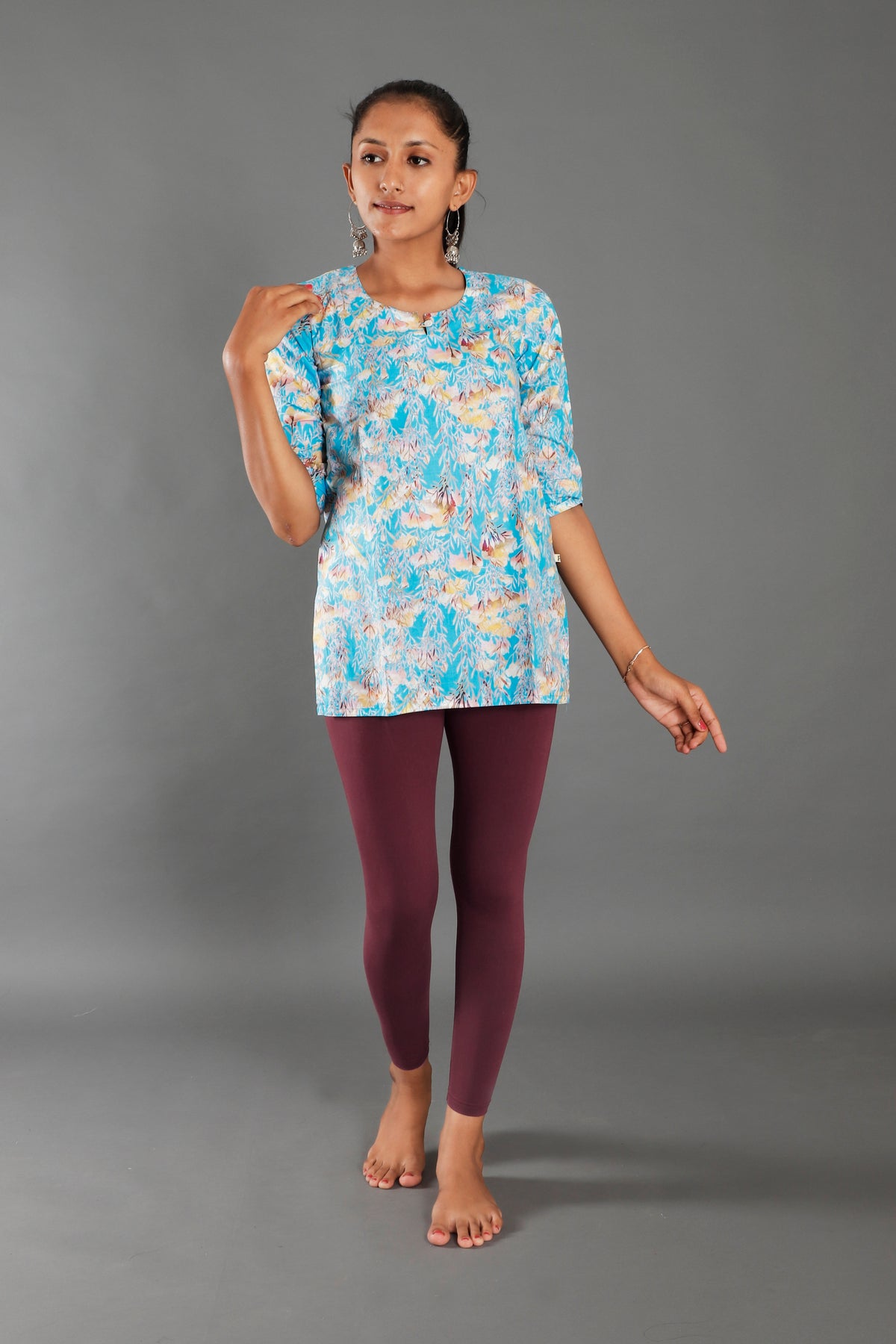 Premium Cotton Blend Ankle Leggings – All-Day Comfort Woman