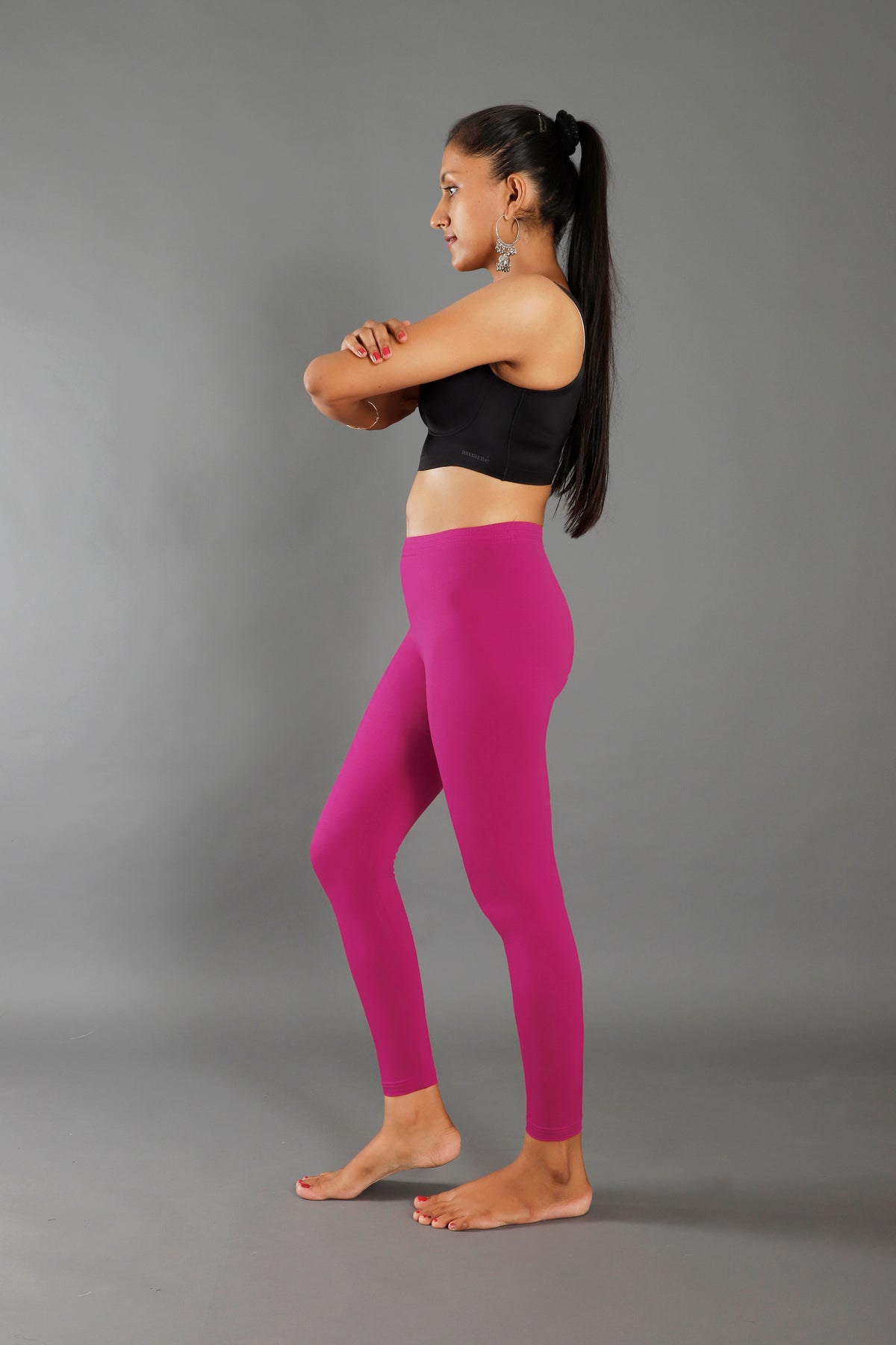 Premium Cotton Blend Ankle Leggings – All-Day Comfort Woman