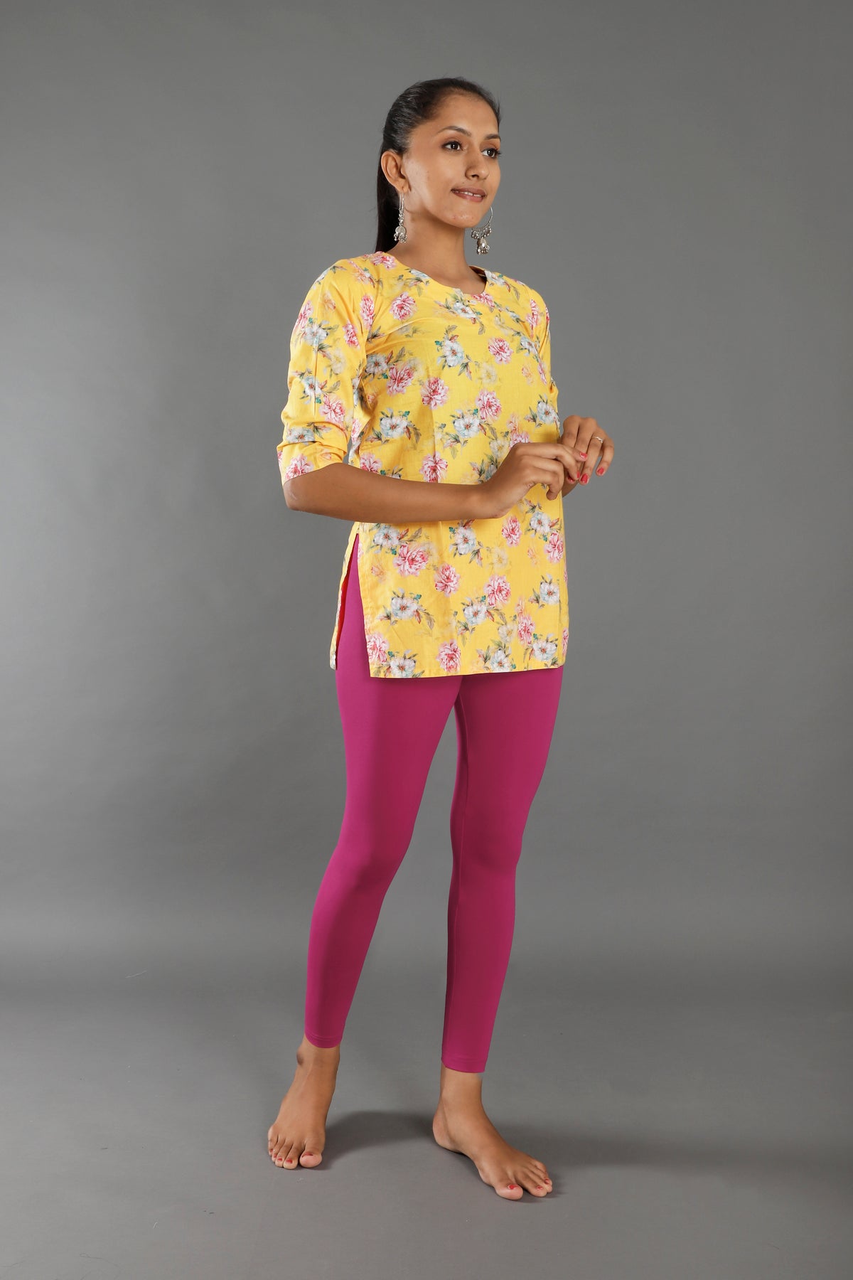 Premium Cotton Blend Ankle Leggings – All-Day Comfort Woman
